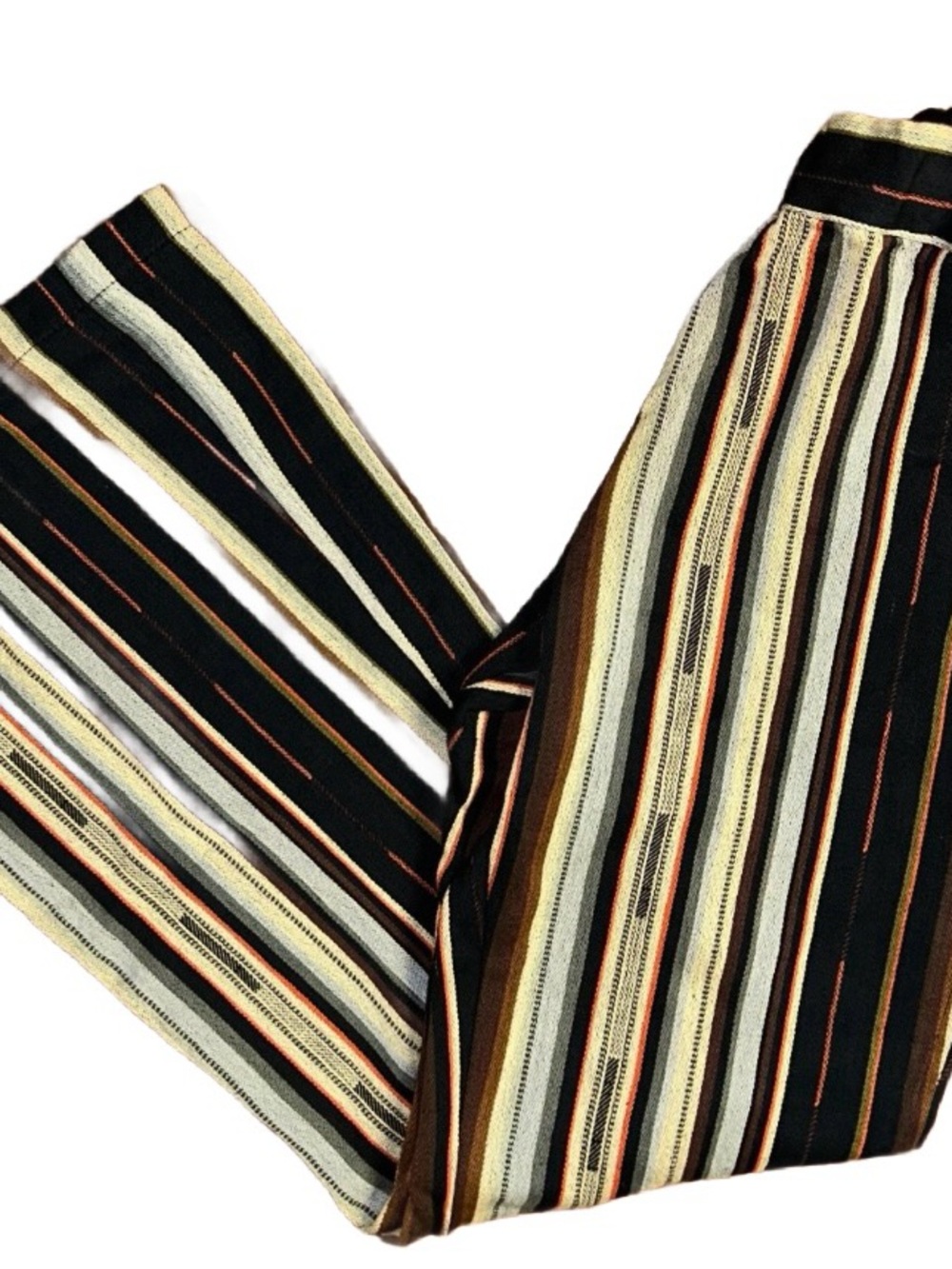 Silverado ~ Small ~ Vintage ~ USA ~  Boho/ Western ~ Beige/Brown ~ Striped Pants